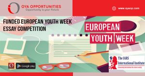 Funded European Youth Week Essay Competition