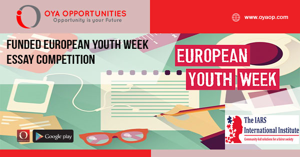 Funded European Youth Week Essay Competition