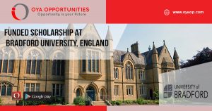 Funded Scholarship at Bradford University, England