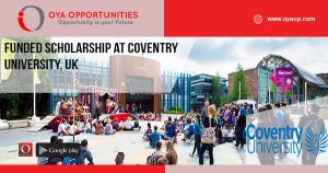 Funded Scholarship at Coventry University, UK
