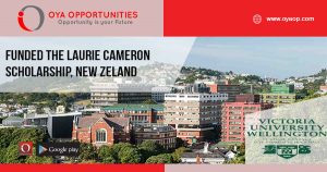 Funded The Laurie Cameron Scholarship, New zeland