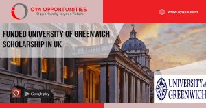 Funded University of Greenwich Scholarship in UK