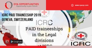ICRC Paid Traineeship 2019 – Geneva, Switzerland