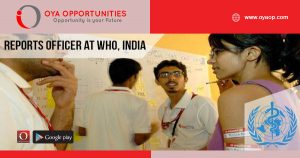 Reports Officer at WHO, India