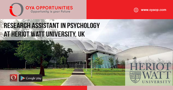 Research Jobs at Heriot Watt University, UK