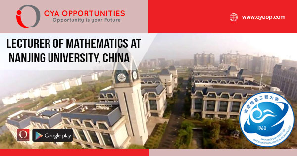Academic Jobs at Nanjing University, China
