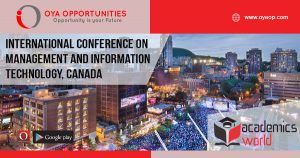 International Conference on Management and Information Technology 2019, Canada