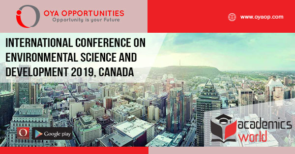 International Conference on Environmental Science and Development 2019, Canada