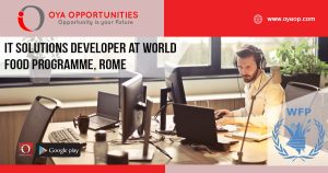 IT Solutions Developer Jobs at WFP World Food Programme, Rome