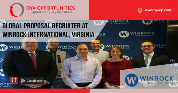 Global Proposal Recruiter at Winrock International, Virginia
