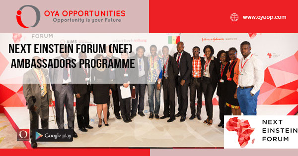 Next Einstein Forum (NEF) Ambassadors Programme