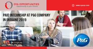 Paid Internship at P&G Company in Ukraine 2019
