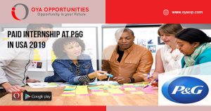 Paid Internship at P&G in USA 2019