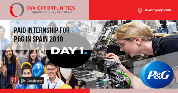 Paid Internship for P&G in Spain 2019