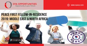 Peace First Fellow-in-Residence 2019: Middle East & North Africa