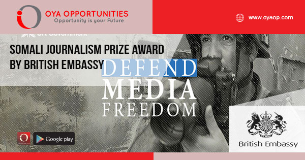 Somali journalism prize award by British Embassy