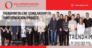 Trendhim Talent Scholarship to fund education/project