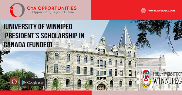 University of Winnipeg President’s Scholarship in Canada (Funded)