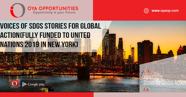 Voices of SDGs Stories for Global Action(Fully Funded to United Nations High-Level Political Forum 2019 in New York)