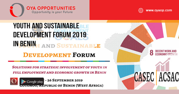 Youth and Sustainable Development Forum 2019 in Benin