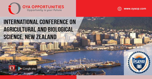 International Conference on Agricultural and Biological Science, New ZealandInternational Conference on Agricultural and Biological Science, New Zealand