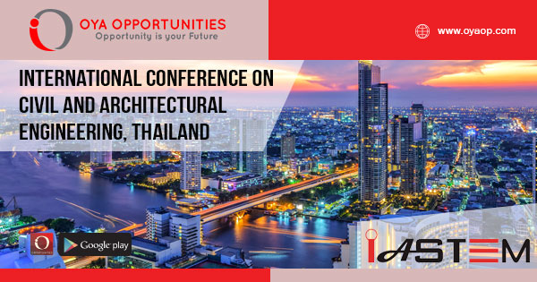 International Conference on Civil and Architectural Engineering, Thailand