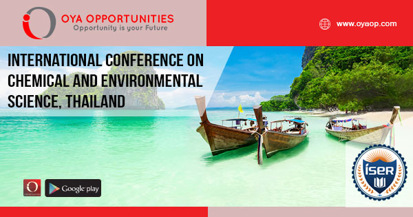 International Conference on Chemical and Environmental Science, Thailand