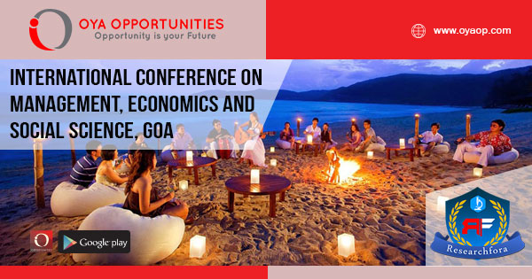 International Conference on Management, Economics and Social Science 2019, Goa