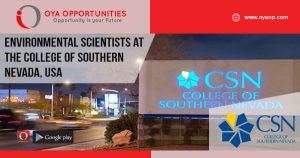 Environmental Scientists at the College of Southern Nevada, USA