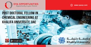 Post Doctoral Fellow in Chemical Engineering at Khalifa University, UAE