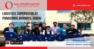 Logistics Supervisor at Panasonic Avionics, Dubai