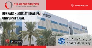 Research Jobs at Khalifa University in Dubai