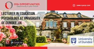 Academic Jobs at the University of Dundee