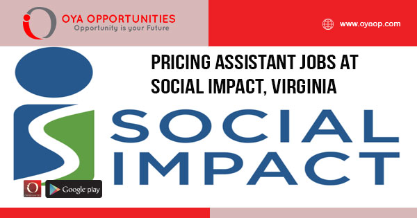 Pricing Assistant Jobs at Social Impact, Virginia