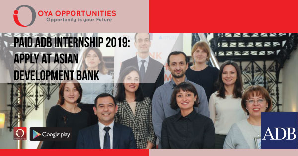 Paid ADB Internship 2019 | Apply at Asian Development Bank