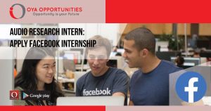Audio Research Intern | Apply Facebook Internship