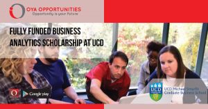 Fully Funded Business Analytics Scholarship at UCD
