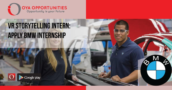 VR Storytelling Intern | Apply BMW Internship