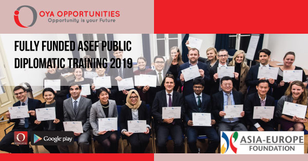 Fully Funded ASEF Public Diplomatic Training 2019