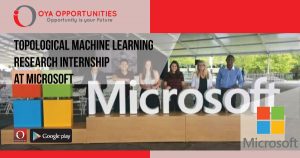Topological Machine Learning Research Internship at Microsoft