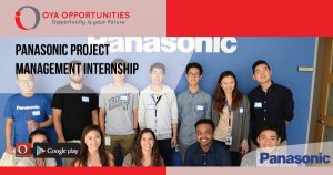Panasonic Project Management Internship