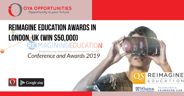 Reimagine Education Awards in London, UK (Win $50,000)