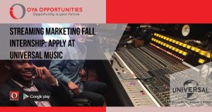Streaming Marketing Fall Internship | Apply at Universal Music