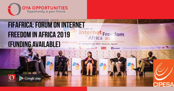 FIFAfrica: Forum on Internet Freedom in Africa 2019 (Funding Available)