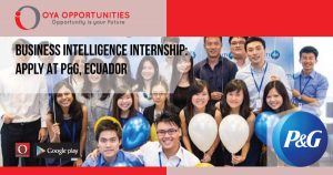 Business Intelligence Internship | Apply at P&G, Ecuador