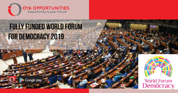 Fully Funded World Forum for Democracy 2019