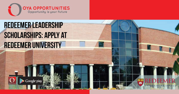 Redeemer Leadership Scholarships | Apply at Redeemer University