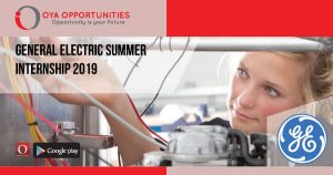 General Electric Summer Internship 2019