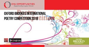 Oxford Brookes International Poetry Competition 2019