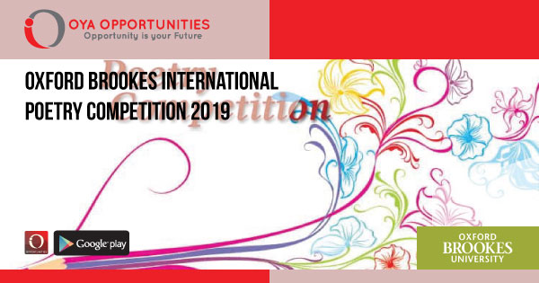 Oxford Brookes International Poetry Competition 2019